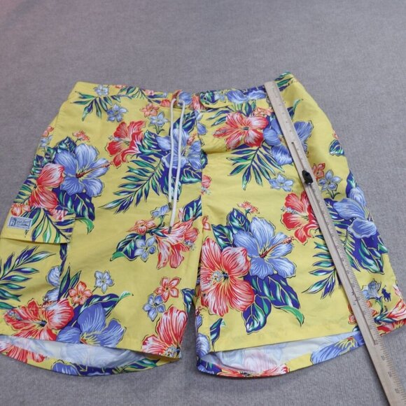 Polo Ralph Lauren Swim Shorts 4XLT Tall Yellow Floral Print Lined Drawstring NEW - Picture 2 of 13